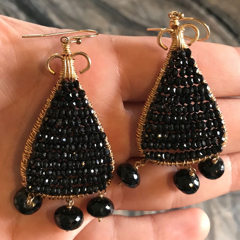 Sparkly black Amanda Sterett earrings!
